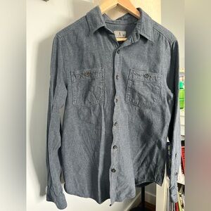 Royal Robbins gray blue button up